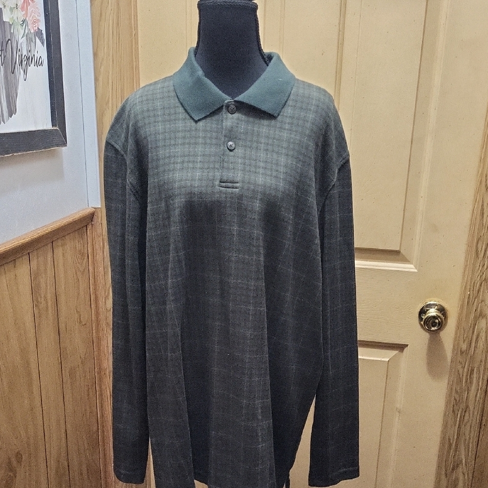 Classic Green Plaid Polo Shirt